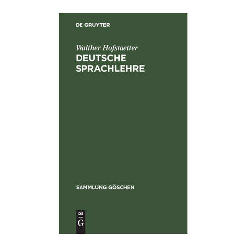 Bild von Deutsche Sprachlehre (Sammlung Göschen, 20, Band 20)