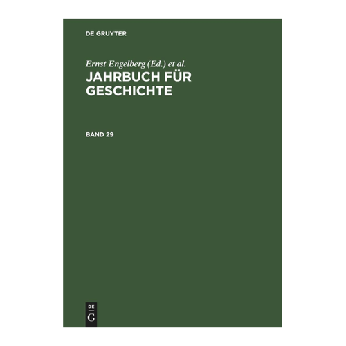 Bild von Jahrbuch für Geschichte. Band 29: DE