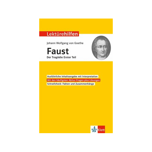 Bild von Klett Lektürehilfen Goethe Faust Der Tragödie erster Teil