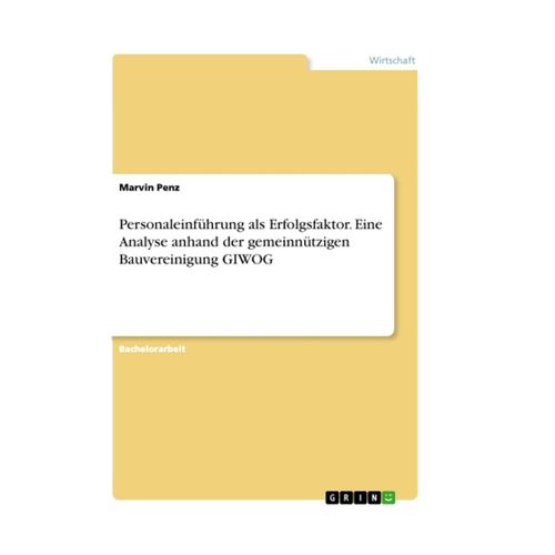 Bild von Penz, Marvin: Personaleinführung als Erfolgsfaktor