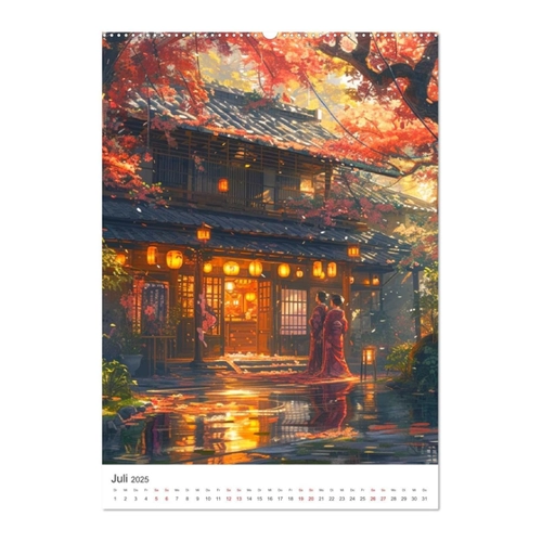 Bild von Japan. Impressionen im Aquarell-Stil – Premium Wandkalender 2025