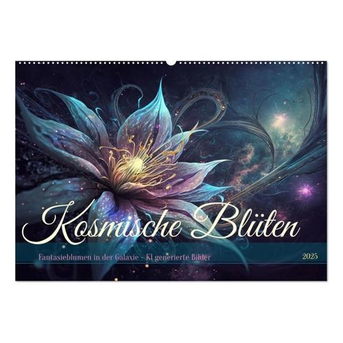 Bild von Kosmische Blüten (Wandkalender 2025 DIN A2 quer) von CALVENDO