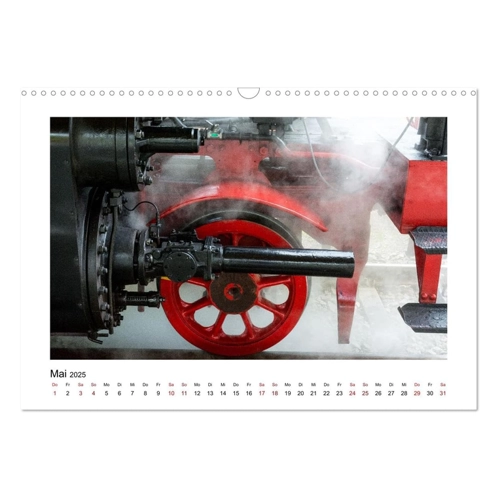Bild von Dampflok auf Usedom (Wandkalender 2025 DIN A2 quer)