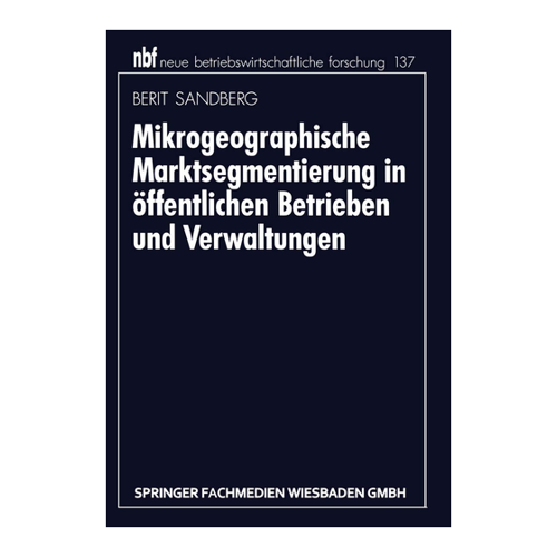 Bild von Mikrogeographische Marktsegmentierung in öffentlichen Betrieben und Verwaltungen