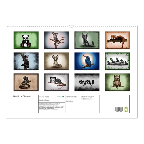 Bild von Niedliche Tierwelt – Premium Wandkalender 2025 von Calvendo