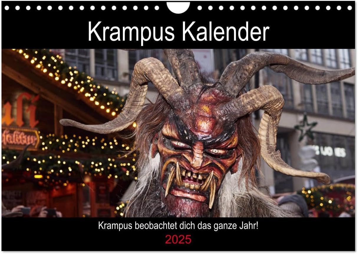 Bild von Mueller, Christian: Krampus Kalender 2025 (Wandkalender 2025 DIN A4 quer), CALVENDO Monatskalender