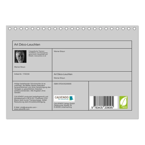Bild von Art Déco-Leuchten - Hochwertiger Premium Wandkalender 2025