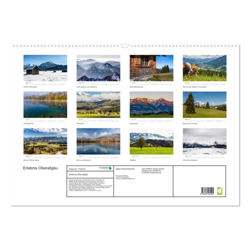 Bild von Erlebnis Oberallgäu (Wandkalender 2025 DIN A4 quer) – Ein visueller Genuss für das ganze Jahr