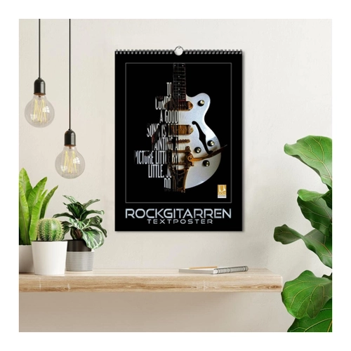 Bild von Rockgitarren Textposter (Wandkalender 2025 DIN A2 hoch)
