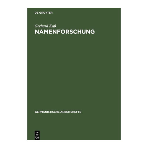 Bild von Namenforschung: Eine Einführung in die Onomastik
