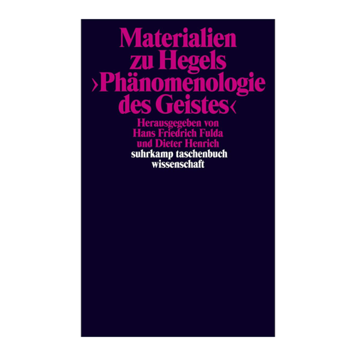 Bild von Materialien zu Hegels „Phänomenologie des Geistes“