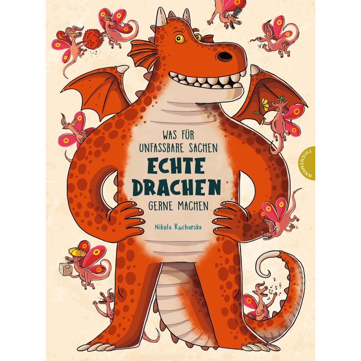 Bild von Was für unfassbare Sachen echte Drachen gerne machen: Erfundene Fakten über Drachen in witzigen Wimmelbildern