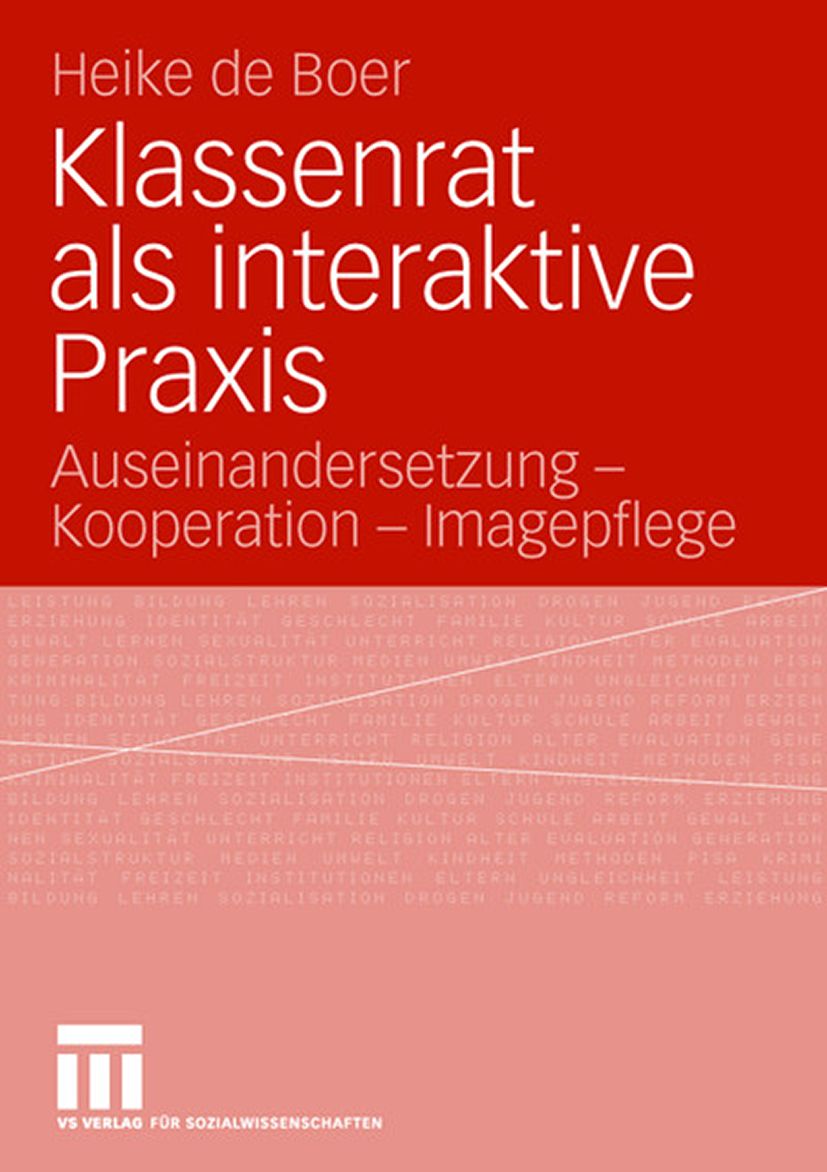 Bild von De Boer, Heike: Klassenrat als interaktive Praxis