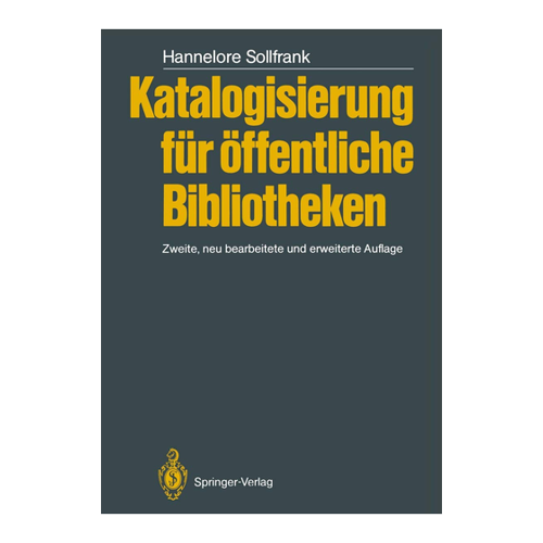 Bild von Katalogisierung für Öffentliche Bibliotheken (German Edition)