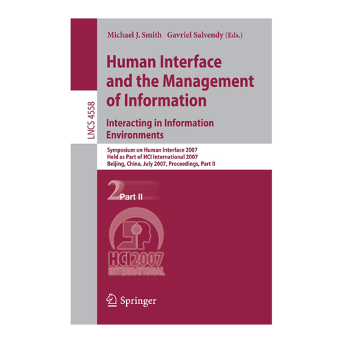 Bild von Human Interface and the Management of Information: Interacting in Information Environments
