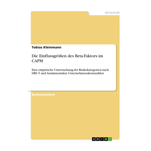 Bild von Die Einflussgrößen des Beta-Faktors im CAPM