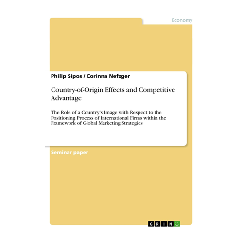 Bild von Country-of-Origin Effects and Competitive Advantage von Corinna Nefzger