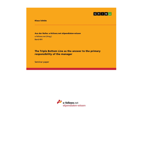 Bild von Der Triple Bottom Line Ansatz: Verantwortung des Managers