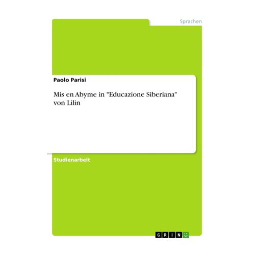 Bild von Mis en Abyme in "Educazione Siberiana" von Lilin