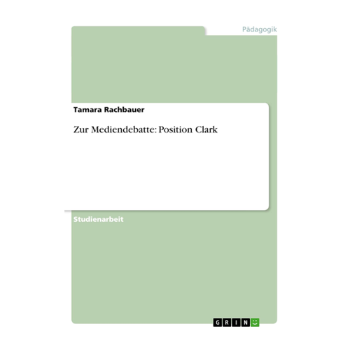 Bild von Zur Mediendebatte: Position Clark, Rachbauer, Tamara