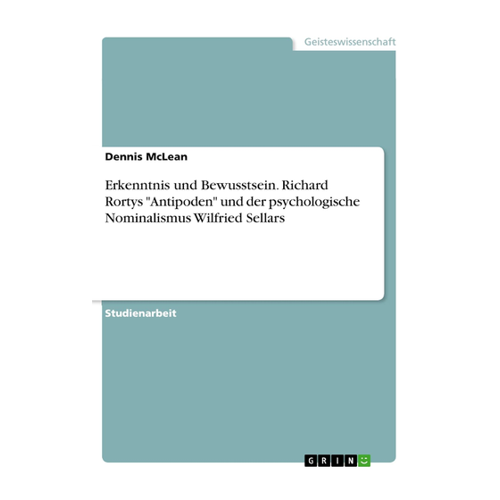 Bild von Erkenntnis und Bewusstsein von Dennis Mclean