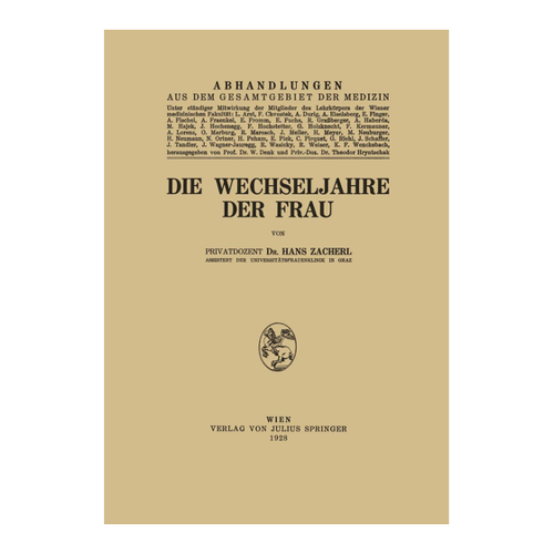 Bild von Die Wechseljahre der Frau von Hans Zacherl