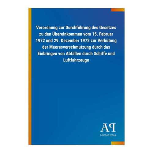 Bild von Verordnung zur Verhütung der Meeresverschmutzung durch Schiffe und Luftfahrzeuge