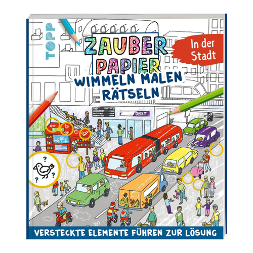 Bild von Zauberpapier Wimmel-Mal-Rätselbuch - In der Stadt