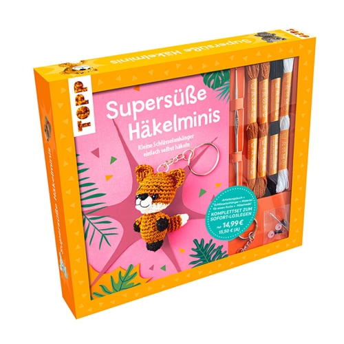 Bild von Kreativ-Set: Supersüße Häkelminis. Anleitungsbuch mit Material zum Sofort-Loslegen