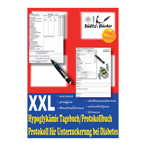 Bild von Hypoglykämie Tagebuch/Protokollbuch XXL für Diabetes