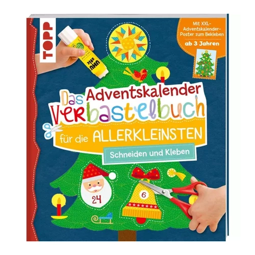 Bild von Das Adventskalender-Verbastelbuch für die Allerkleinsten. Schneiden und Kleben. Mit XXL-Poster