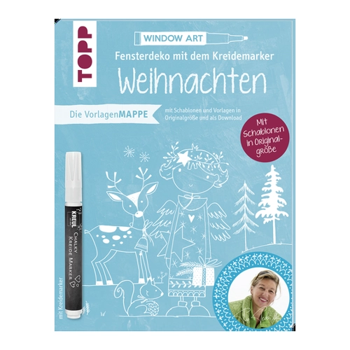 Bild von Vorlagenmappe Fensterdeko mit dem Kreidemarker - Weihnachten