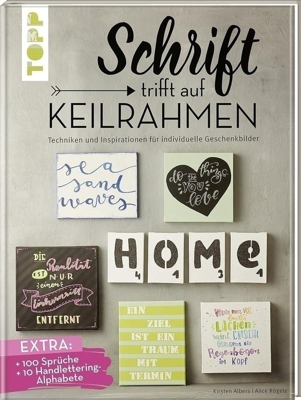Bild von Schrift trifft auf Keilrahmen