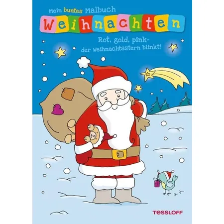 Bild von Tessloff Mein buntes Malbuch. Weihnachten. Rot, gold, pink