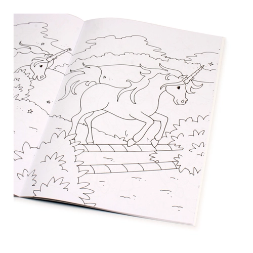 Bild von Einhorn-Malbuch, große Ausmalbilder mit Einhörnern