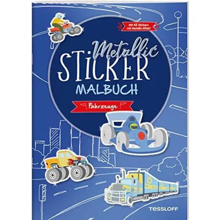 Bild von Tessloff Metallic-Sticker Malbuch. Fahrzeuge