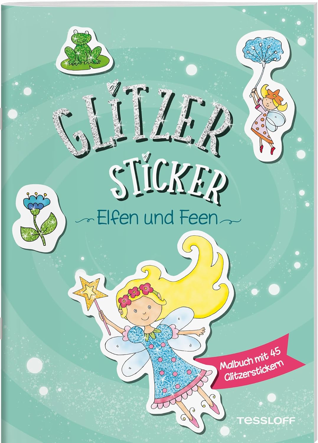 Bild von Glitzer Sticker Malbuch. Elfen und Feen / Mit 45 Glitzerstickern / Zauberhafte Motive / Magisches Malbuch für Kinder ab 5 Jahren: Mit 45 Glitzerstickern (Malbücher und -blöcke)