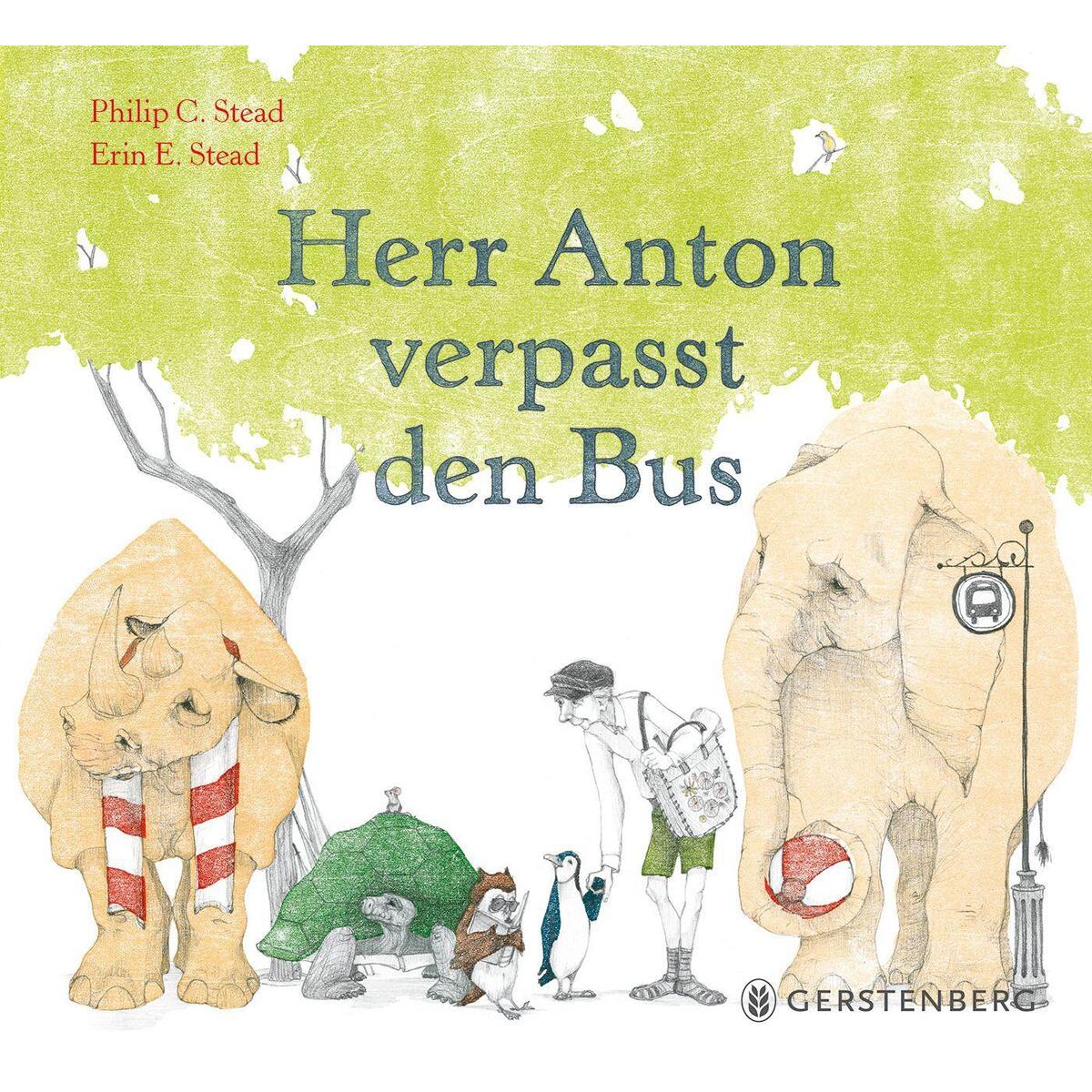 Bild von Herr Anton verpasst den Bus, Kinderbücher von Erin E. Stead, Philip C. Stead, Uwe-Michael Gutzschhahn