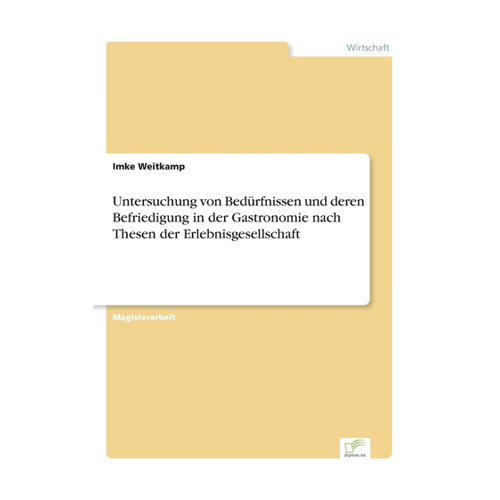 Bild von Untersuchung von Bedürfnissen und deren Befriedigung in der Gastronomie