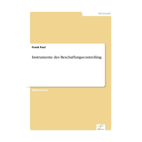 Bild von Instrumente des Beschaffungscontrolling von Frank Paul