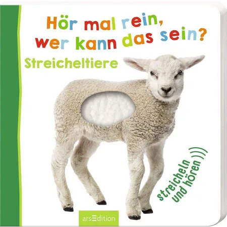 Bild von Hör mal rein, wer kann das sein? – Streicheltiere: Streicheln und hören | Hochwertiges Pappbilderbuch mit 5 Sounds und Fühlelementen für Kinder ab 18 Monaten