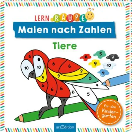 Bild von ars Edition Lernraupe – Malen nach Zahlen – Tiere
