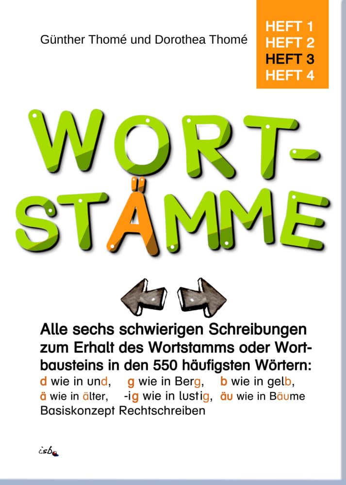 Bild von Wortstämme: Alle sechs schwierigen Schreibungen zum Erhalt des Wortstamms oder Wortbausteins in den 550 häufigsten Wörtern im Deutschen: d für den ... Rechtschreiben, kompl. Ökoproduktion.