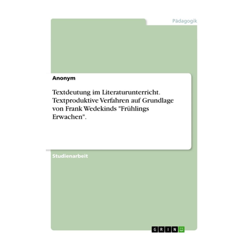 Bild von Textdeutung im Literaturunterricht: Ein umfassendes Lehrbuch