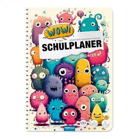 Bild von Trötsch WOW-Schulplaner 24/25, Funny Friends