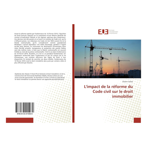 Bild von Cohen, Oriane: L'impact de la réforme du Code civil sur le droit immobilier