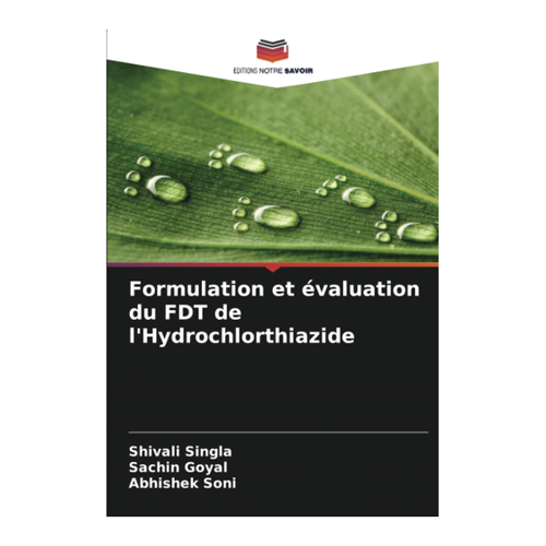 Bild von Formulation et évaluation du FDT de l'Hydrochlorthiazide