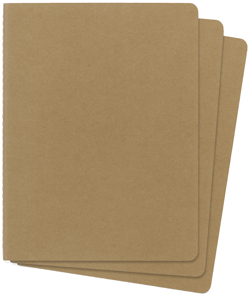 Bild von Moleskine Notizheft Cahier XL 19x25cm VE=3 Stück liniert packpapierbra