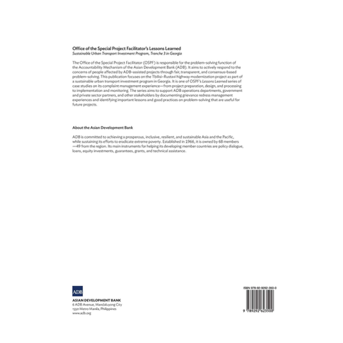Bild von Asian Development Bank: Lessons Learned zum Urbanen Transport in Georgien