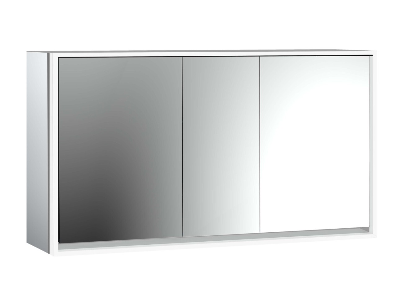 Bild von emco LED-Lichtspiegelschrank Loft Aufputz, 1600 mm, 2-türig Rückwand verspiegelt, 979805122 979805122